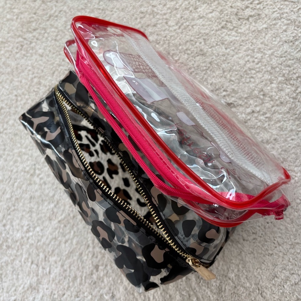 Clear Travel Zip Toiletry Bag Set - Picture 8 of 12